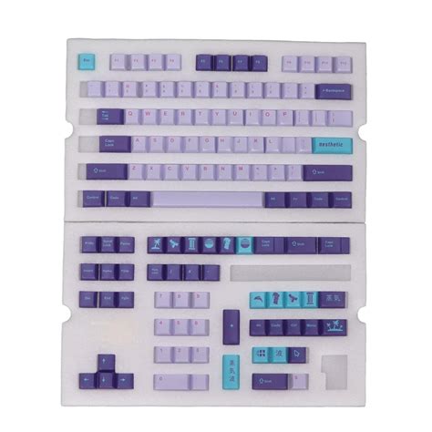 PBT Keycaps, 128 Keys, Custom Mechanical Keycaps, Vivid Colors, Easy ...