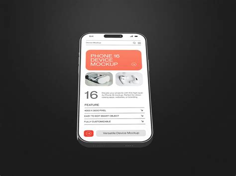 iPhone App Screen Mockup Set