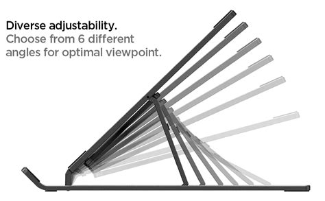 Spigen Adjustable Portable Laptop Stand for Desk - Foldable, Compatible ...