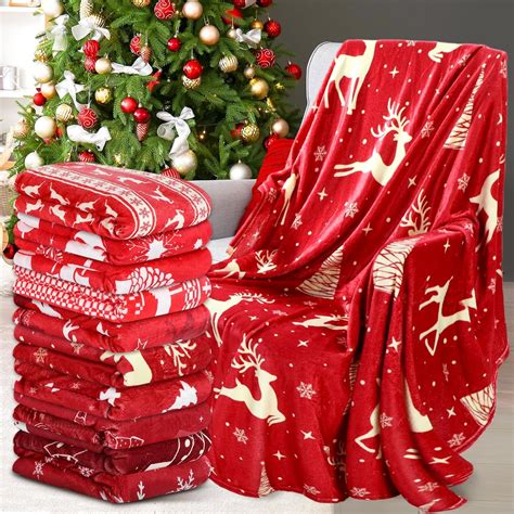 Amazon.com: Ganeen 10 Pack Fleece Blanket, 50 x 60 Inch Cozy Fuzzy ...