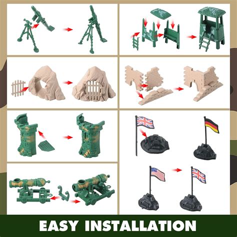 Buy 606 Plastic Army Men Toys Including 300 Pcs Toy Soldiers 300 Pcs ...