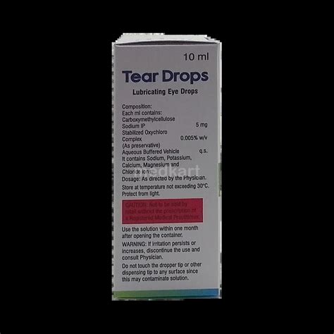 TEAR EYE DROPS 10 ML Price, Uses, Side Effects & Substitutes | Medkart