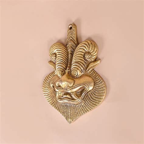 Yali Brass Wall Hanging, Evil Eye Protector, Hangings for Home Décor ...