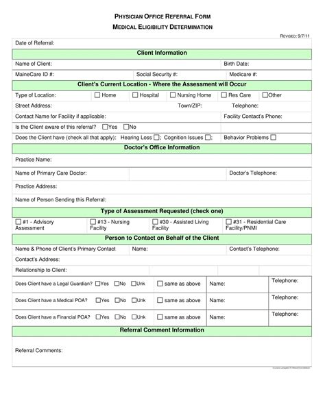 Free Printable Referral Form Templates [Word, PDF] Medical, Mental Health