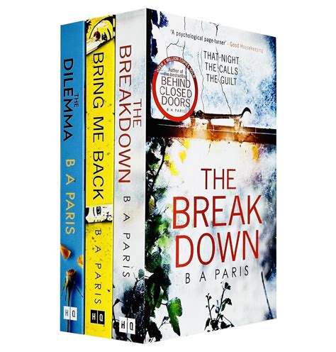 B A Paris 3 Books Collection Set (The Breakdown, Bring Me Back & The ...
