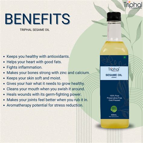 Buy Pure Cold Pressed Sesame (Til) Oil 100mL - Triphal