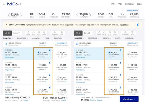 Senior Citizen Discount - Get Discount on the Base Fare | IndiGo