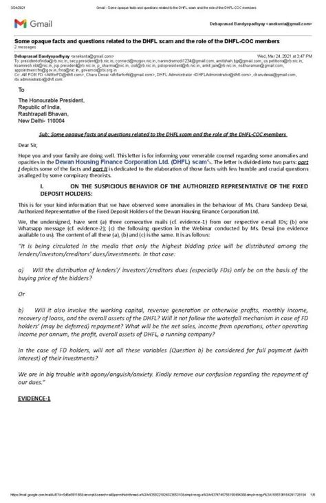Smelling the rat in the DHFL-COC Resolution Process: a letter to the ...