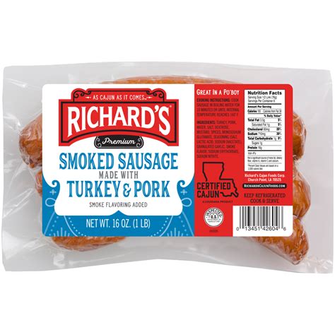 Richard's Smoked Turkey Sausage 1 lb