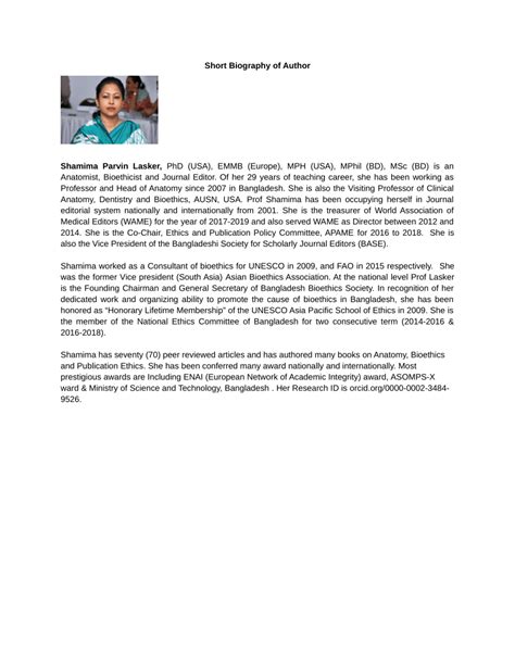 Image result for Short Biography Examples