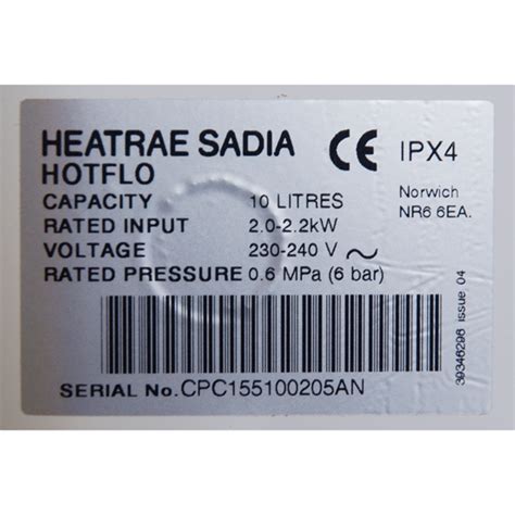 Heatrae Sadia - Hotflo 10 Litre Instant Water Heater 50148 & Unvented Kit D - Specialists in ...