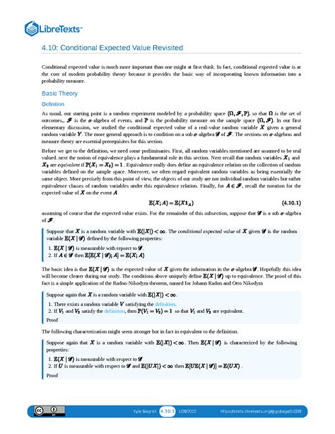 SOLUTION: Conditional expected value revisited - Studypool