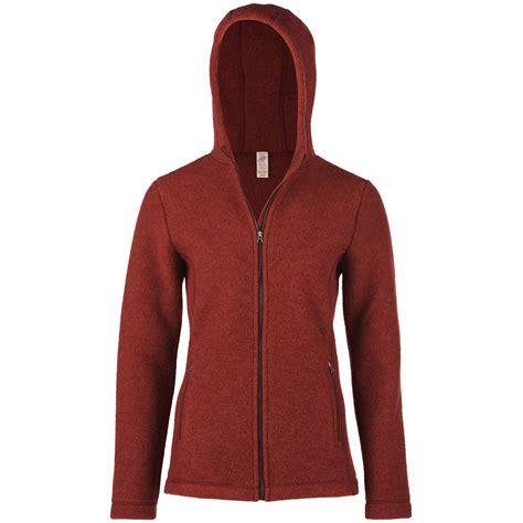 Women's Merino Wool Fleece Hooded Jacket. Jacket with hood for women by ...