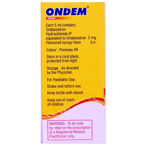 Ondem Syrup 30 ml Price, Uses, Side Effects, Composition - Apollo Pharmacy