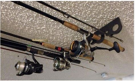 Buy 11 Fishing Rod Pole Reel Holder Garage Ceiling Mount Rods Rack ...