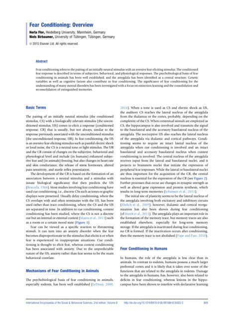 Image result for Classical Conditioning Fear