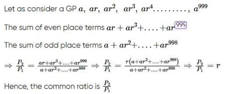 A GP consists of 1000 terms. The sum of the terms occupying the odd ...