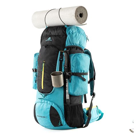 Rapid 65 Litre Front Opening Rucksack for Travelling and Hiking (Sea G ...