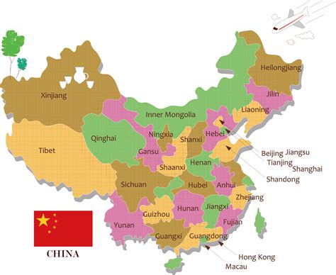 Vector China Map, Detailed, Editable, Geographic, Cities PNG