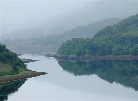 Download wallpaper the sky, water, mountains, fog, river, Scotland ...