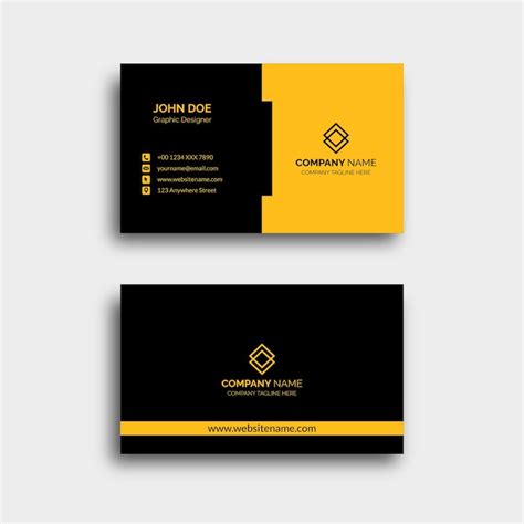 Black and yellow business card Images - Free Download on Freepik