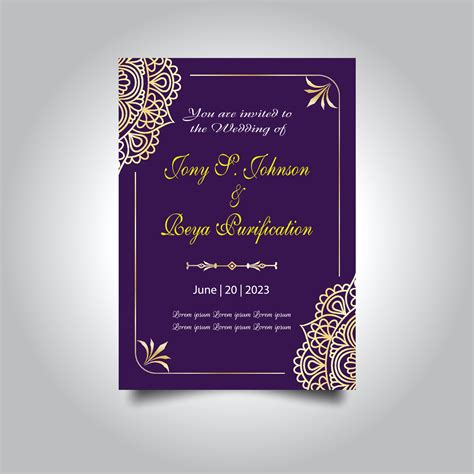 Luxury vintage golden vector invitation card template 26723722 Vector ...