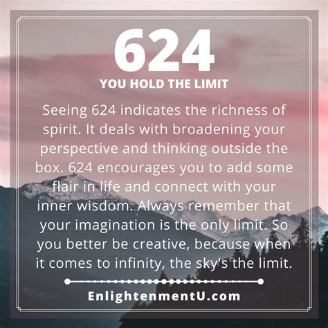 Seeing 624 indicates the richness of spirit. It deals with broadening ...