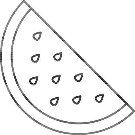 Watermelon Slice Outline