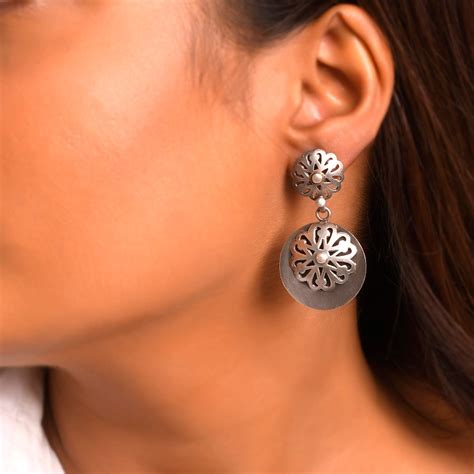 Harini Tribal Pure Silver Earrings – Meera Jaipur