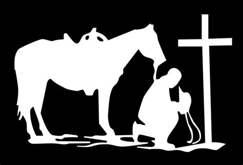 Makarios LLC Cowboy Horse Cross Religious Cars Trucks Vans Walls Laptop ...
