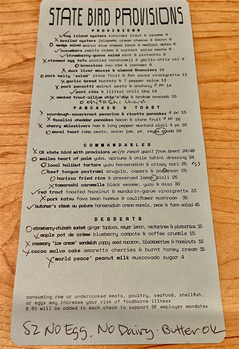 San Francisco's State Bird Provisions Menu: Pro Tips — Chef Denise