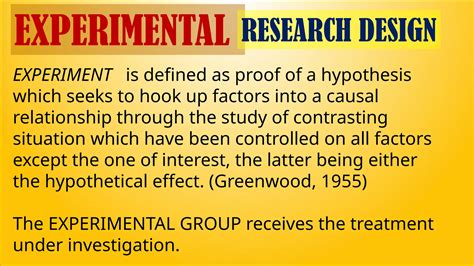 Image result for Experimental Research Design Sample