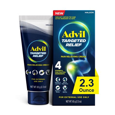 Advil Targeted Relief Pain Relieving Cream, Up to 8 Hours of Powerful ...