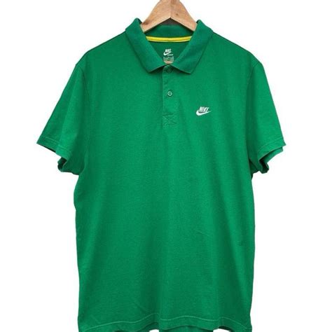 Mens Nike Sportswear Green Polo Shirt Top Tshirt... - Depop