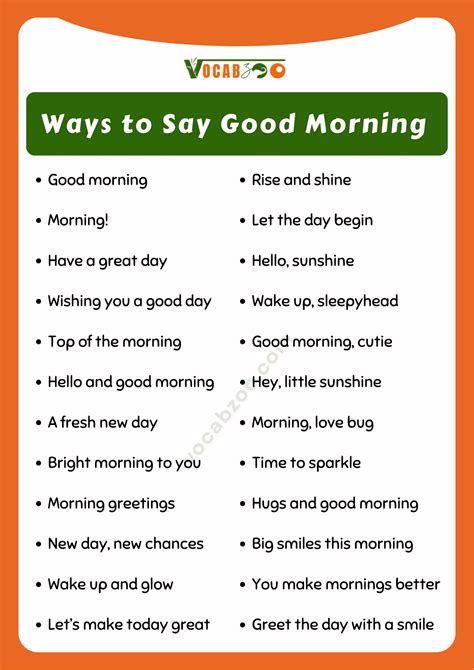 100+ Best Ways to Say Good Morning in English