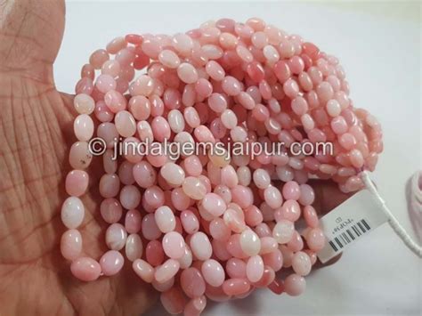 Order Pink Opal Shaded Smooth Oval Beads At Wholesale Price -- Jindal Gems