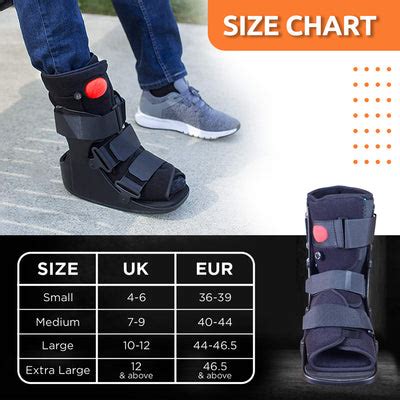 Pneumatic Walker Boot (Single Push Button - Short Type with 11" Height ...