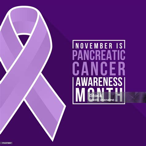 November Pancreatic Cancer Awareness Month Text In White Frame And Big ...