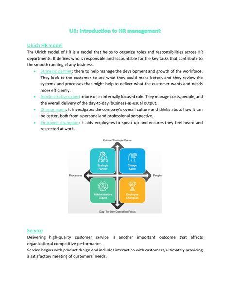 U1 Introduction to HR - Resúmen de U1 de Gestión global del talento ...