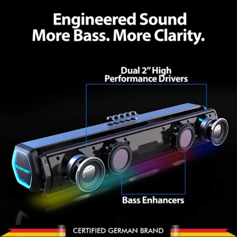 Buy Blaupunkt SBA20 Pro 25W Bluetooth Soundbar- Black Online | TechBzar
