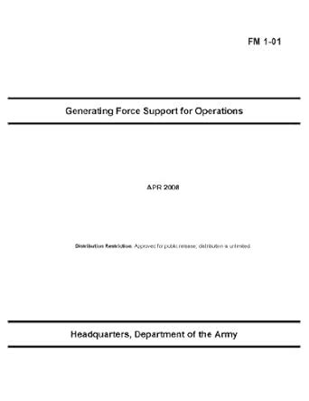 FM 1-01 Generating Force Support for Operations April 2008 US Army ...