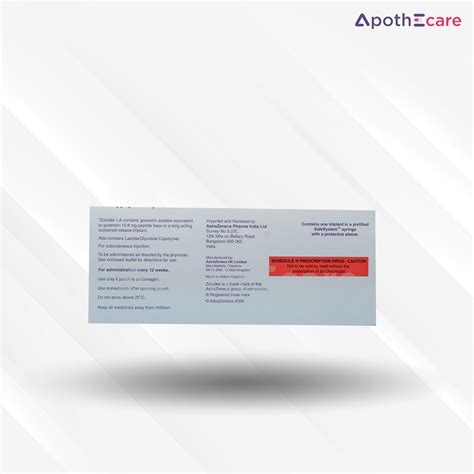 Buy Zoladex 10.8mg Injection Online: Uses, Price, Dosage, Side Effects