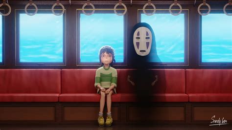 ArtStation - Spirited Away - Train scene
