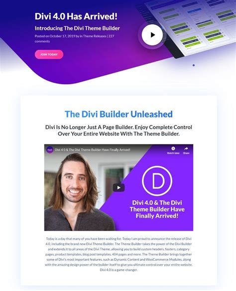 Image result for Divi Builder WordPress Blog Post Design