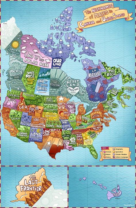 A cool guide to nicknames for states and provinces in USA and Canada : r/coolguides