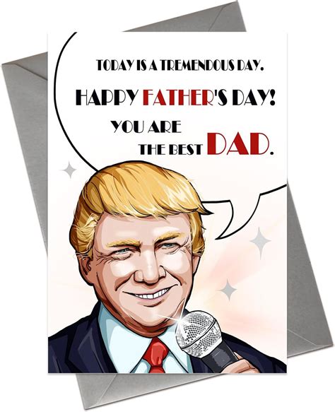 Amazon.com : Amorexisio Funny Father's Day Cards, Trump Father Humorous ...