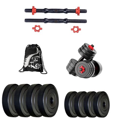 Bodyfit Dumbbell Set, Home Gym Set, 2 Adjustable New D.Rods, 8kg-50kg ...