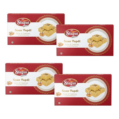 Shagun Soan Papdi | 800Gm (200Gm x 4) | Authentic Indian Gram Flour ...