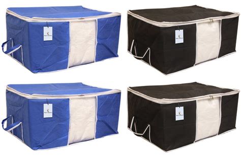 Kuber Industries 4 Piece Non Woven Underbed Storage Organiser Set ...