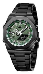 V2A Allure Analogue-Digital Watch for Men, Alloy Case, Stainless Steel ...